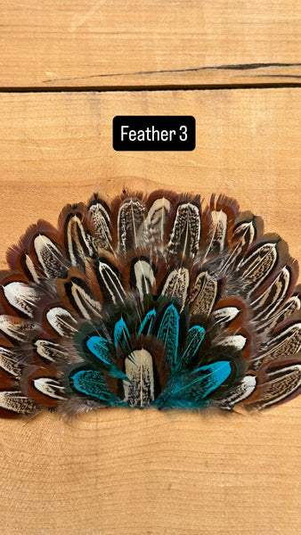 IRON ON FEATHER FANS FOR TRUCKER HATS AND COWBOY HATS
