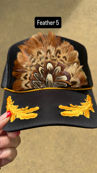 FEATHER BLACK SAILOR TRUCKER HAT
