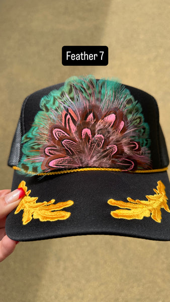 FEATHER BLACK SAILOR TRUCKER HAT
