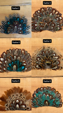 IRON ON FEATHER FANS FOR TRUCKER HATS AND COWBOY HATS
