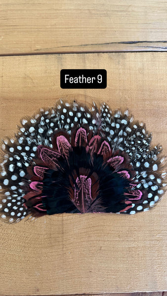 IRON ON FEATHER FANS FOR TRUCKER HATS AND COWBOY HATS