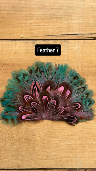 IRON ON FEATHER FANS FOR TRUCKER HATS AND COWBOY HATS