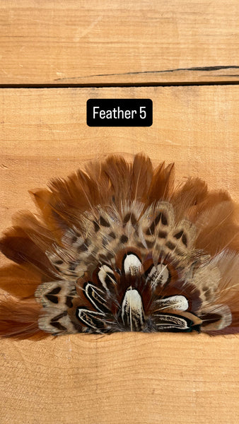 IRON ON FEATHER FANS FOR TRUCKER HATS AND COWBOY HATS