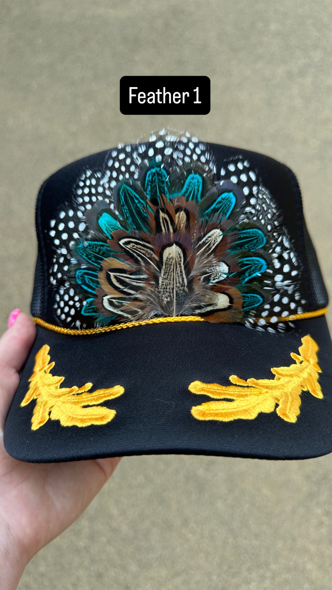 FEATHER BLACK SAILOR TRUCKER HAT