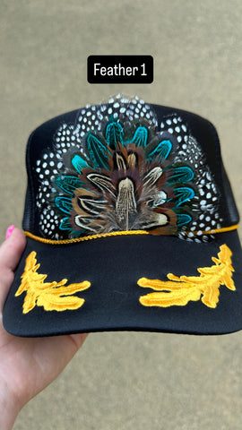 FEATHER BLACK SAILOR TRUCKER HAT