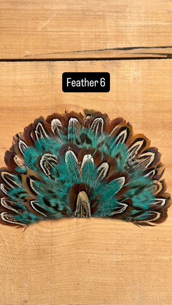 IRON ON FEATHER FANS FOR TRUCKER HATS AND COWBOY HATS