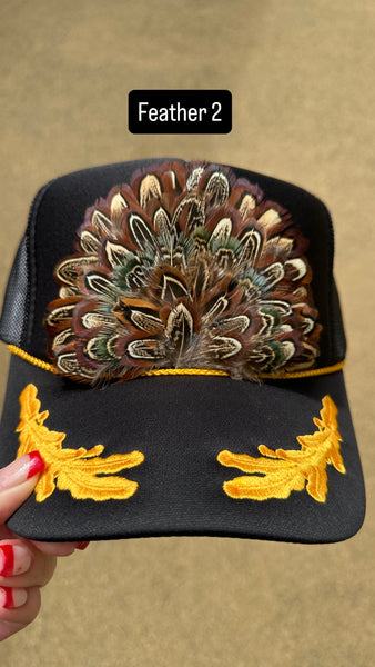 FEATHER BLACK SAILOR TRUCKER HAT