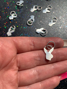 Mini bunny sterling silver charm