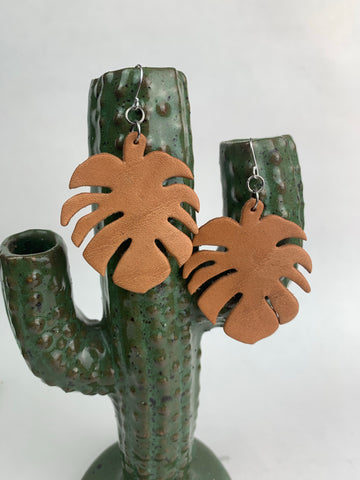 HERMAN OAK LEATHER EARRINGS