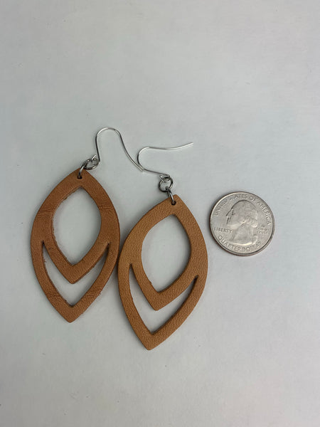 HERMAN OAK LEATHER EARRINGS