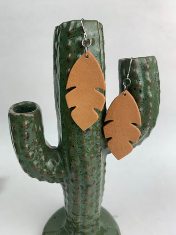 HERMAN OAK LEATHER EARRINGS