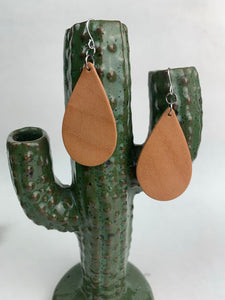 HERMAN OAK LEATHER EARRINGS