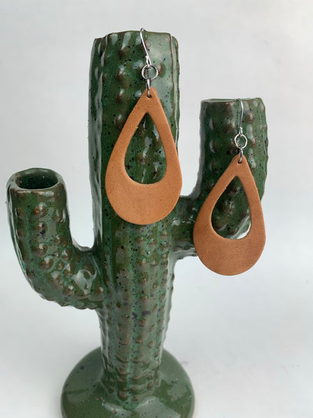 HERMAN OAK LEATHER EARRINGS